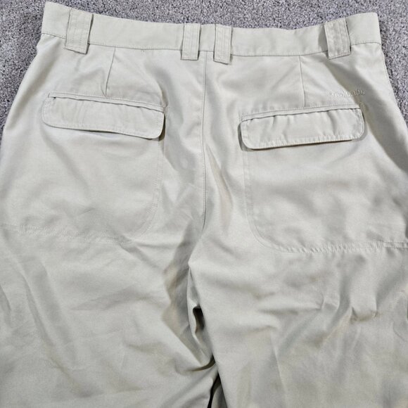 Columbia Pants Mens 34 Khaki Chino‎ Straight Leg Flat Front Outdoor Pockets - Picture 4 of 9